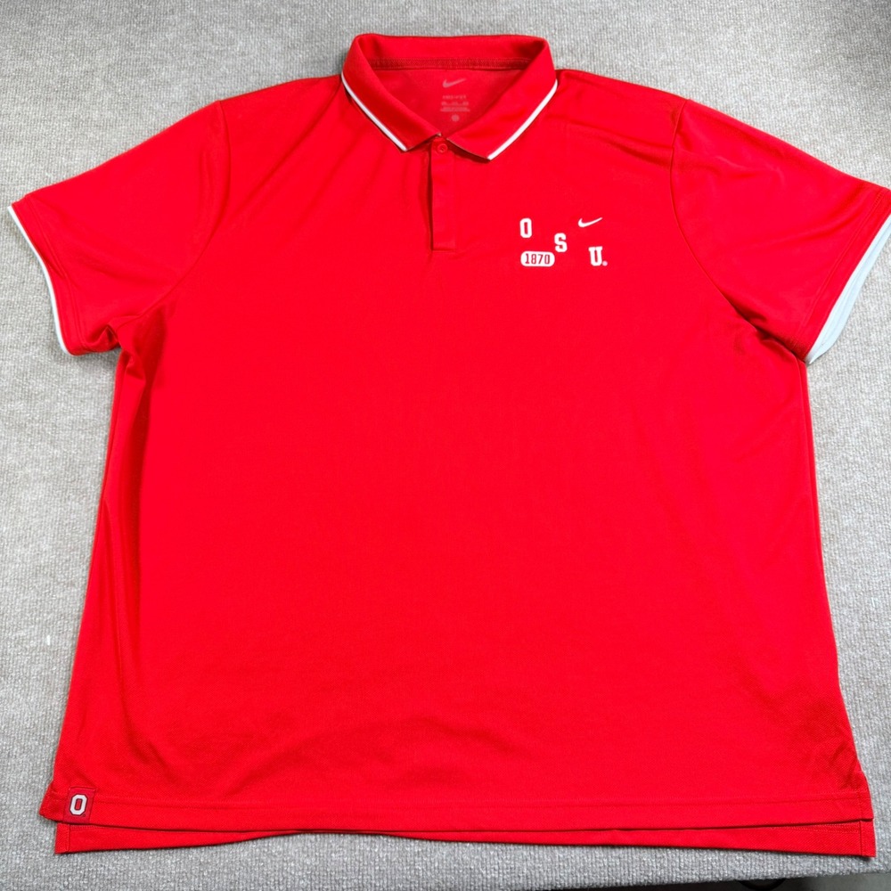 Nike Ohio State Buckeyes Dri-Fit‎ OSU 150 Years Polo Mens 3XL